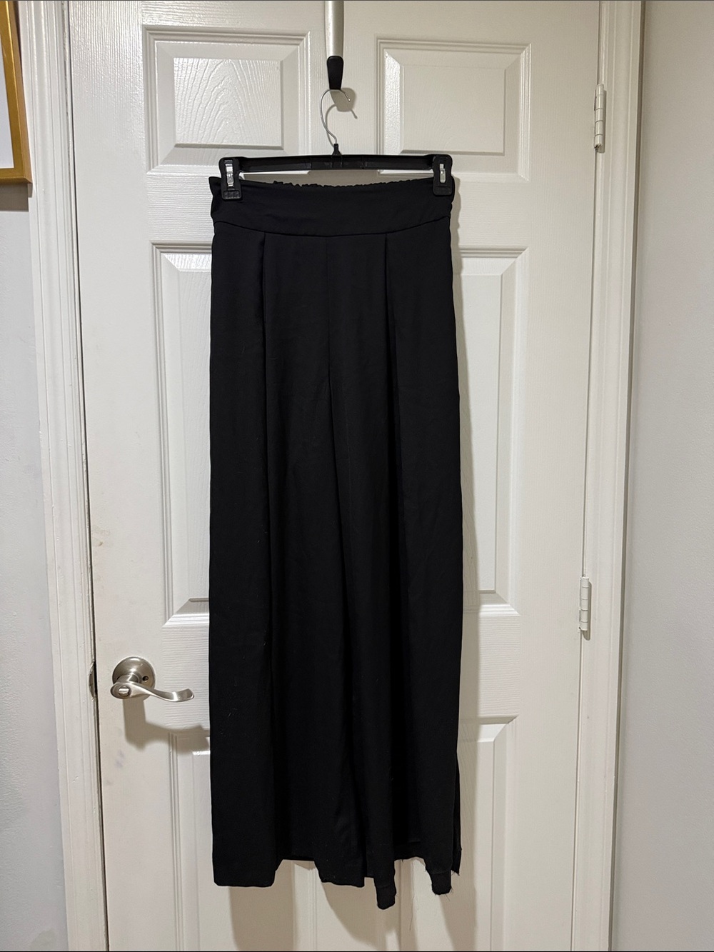 Black Women's pants Skirt - Classic High-Waist Long Skirt